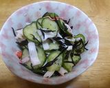 きゅうりとひじきとかにかまの酢の物作り方4写真