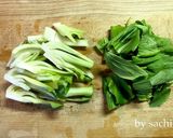 レンジで簡単！豚肉と青梗菜のピリ辛蒸し作り方2写真