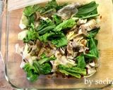 レンジで簡単！豚肉と青梗菜のピリ辛蒸し作り方6写真