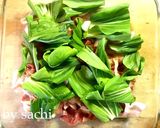 レンジで簡単！豚肉と青梗菜のピリ辛蒸し作り方5写真