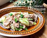 レンジで簡単！豚肉と青梗菜のピリ辛蒸し作り方7写真