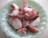 たこと野菜のバジルソース和え作り方2写真