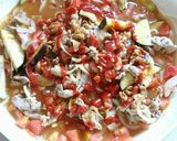 豚こまで簡単！BBQパスタ作り方8写真