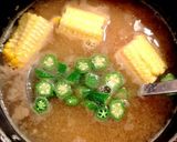 夏の旬の味☆生コーンとオクラの味噌汁＊作り方5写真