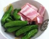 シシトウとベーコンの甘辛炒め作り方1写真