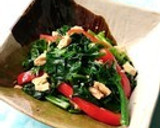 栄養満点☆つるむらさきとツナ缶の炒めもの作り方4写真