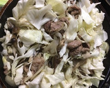 牛肉とキノコとキャベツの中華風花山椒炒め作り方3写真