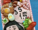 ブルゾン ちえみ キャラ弁 海苔アート作り方4写真