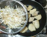 鶏むね肉の白菜キムチ炒め♪簡単にらモヤシ作り方7写真