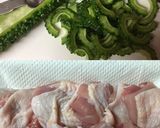 茄子 ゴーヤ 鶏肉の甘酢餡作り方1写真