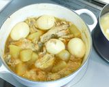 手羽元の煮物。ニンニク風味作り方6写真