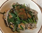 オクラと納豆の味噌だれ蕎麦作り方4写真