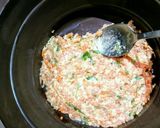 レンジで！「豚挽肉と野菜のミルフィーユ」作り方3写真
