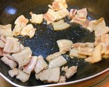 夕顔と豚バラと獅子唐の炒め。作り方4写真