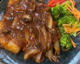 簡単!キノコと赤ワインソースのトンテキ作り方7写真