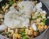 昔ながらのチキンライスで作ったオムライス作り方2写真