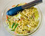 ワンボールレンジ、ツナ塩麹焼きそば！作り方3写真
