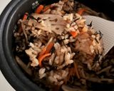 残りで完成「ひじきと根菜の炊き込みご飯」作り方3写真