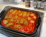 ホットプレートで作る煮込みピーマンの肉詰作り方6写真