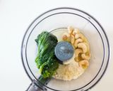 金ごまとほうれん草のジェノベーゼパスタ作り方2写真