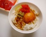 簡単！わさびご飯　卵たらこ添え作り方1写真