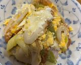 卵焼き器で、ねぎちくわ丼の具作り方4写真