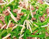 時短ミンチで青椒肉絲オイスターソース無し作り方5写真