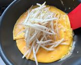 安うま節約レシピ　もやしとんぺい焼き作り方3写真