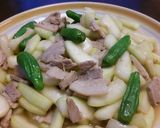 夕顔と豚バラと獅子唐の炒め。作り方8写真