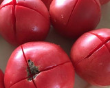 朝採り新鮮トマトで作り置きトマトソース作り方1写真