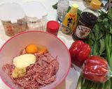 ひき肉の黒酢酢豚♪作り方1写真