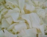 カレー風味のキャベツ&ソーセージ炒め作り方1写真