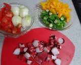 タコと夏野菜カレー風味作り方1写真