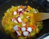 タコと夏野菜カレー風味作り方5写真