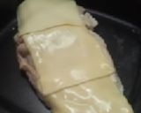 観音開きの「鶏肉」を、チンしてチーズ掛け作り方7写真