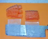 サーモンを大葉と大根で巻きました作り方5写真
