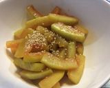 西瓜の皮、ごま油炒め作り方4写真
