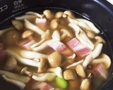 簡単 豚肉と枝豆ときのこの炊き込みご飯作り方3写真