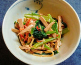魚肉ソーセージと小松菜のマヨ辛子和え作り方3写真