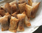 餃子の皮で！小豆とバナナの揚げ春巻き作り方6写真