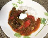 ピリッと辛い牛肉とオクラのトマト煮込み作り方7写真