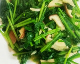 ほうれん草、ふわふわ玉子のあんかけ作り方6写真