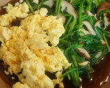 ほうれん草、ふわふわ玉子のあんかけ作り方8写真