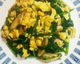 ほうれん草、ふわふわ玉子のあんかけ作り方9写真