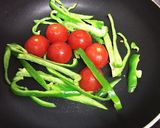 お弁当に＊ミニトマトとピーマン塩昆布炒め作り方4写真