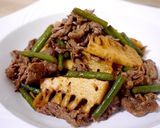 牛肉とニンニクの芽のオイスターソース炒め作り方3写真