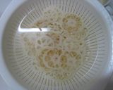 蓮根だけのきんぴら☆ピリ辛味で甘め作り方1写真