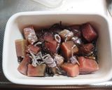 山かけ塩昆布〆マグロぶつ作り方1写真
