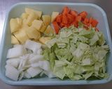 シチューにパリパリチキンのせ♬作り方1写真
