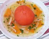 簡単！まるごとトマトのどんぶらこ♪スープ作り方6写真